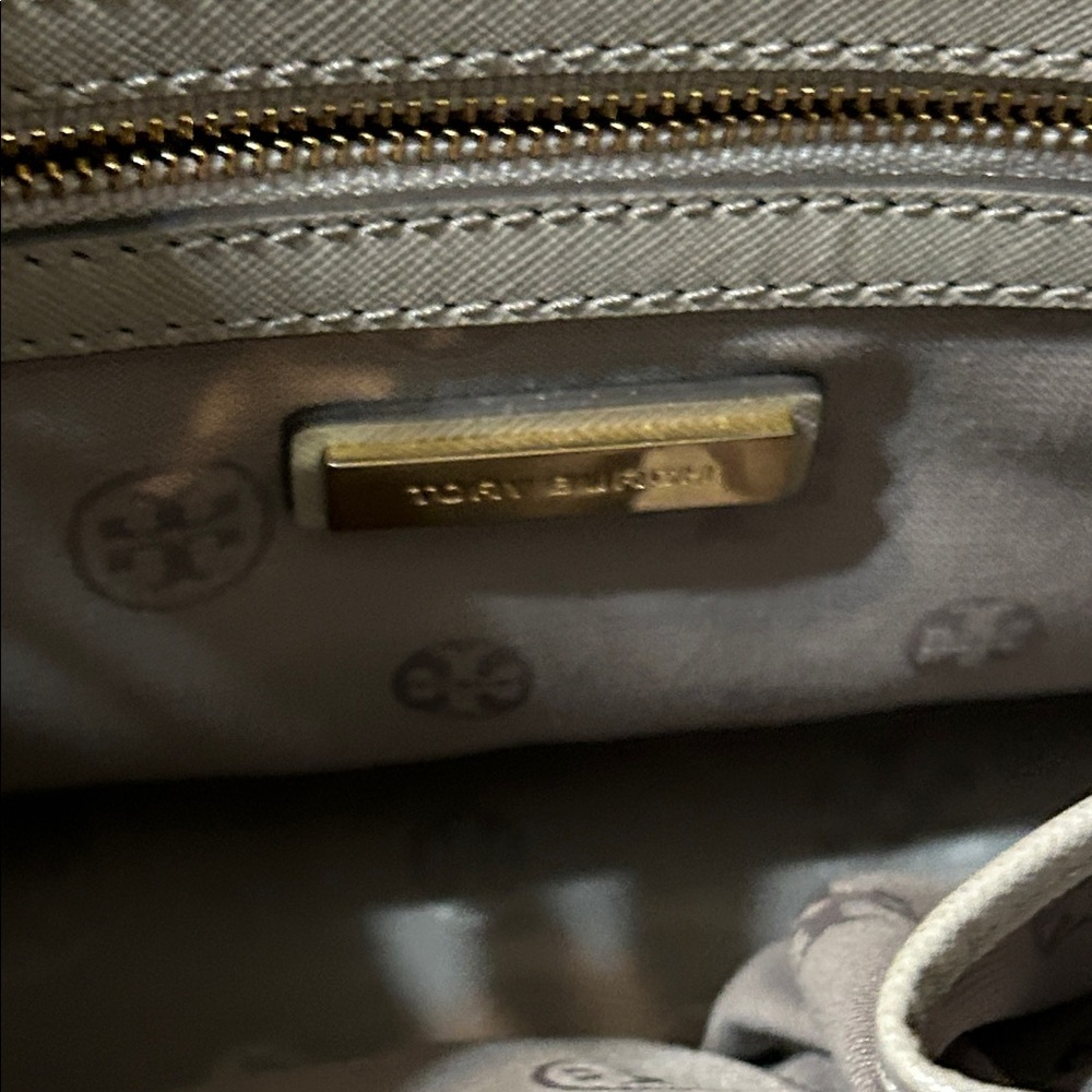 Tory Burch Taupe Leather Satchel - Picture 7 of 9